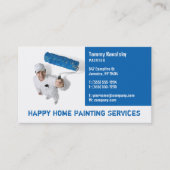 Carte De Visite Services de peinture | Votre offre | Bleu (Devant)