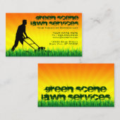 Carte De Visite services de pelouse de scène verte (Devant / Derrière)