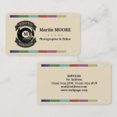 Carte De Visite Services de photo (Devant / Derrière)