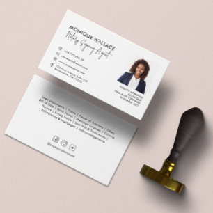 Carte De Visite Services de photographie professionnels minimaux