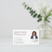 Carte De Visite Services de photographie professionnels minimaux (Debout devant)