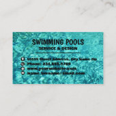 Carte De Visite Services De Piscine (Dos)