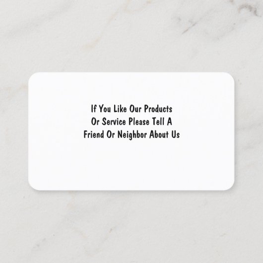 Carte De Visite Services De Piscine (Dos)