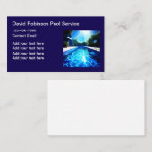 Carte De Visite Services De Piscine De Luxe (Devant / Derrière)