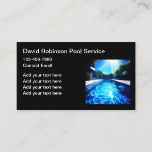 Carte De Visite Services De Piscine De Luxe