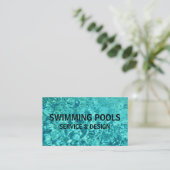Carte De Visite Services de piscine personnalisés (Debout devant)