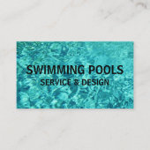 Carte De Visite Services de piscine personnalisés (Devant)