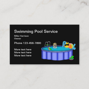 Carte De Visite Services de piscine simple