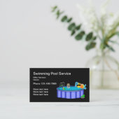 Carte De Visite Services de Piscine Simples (Debout devant)