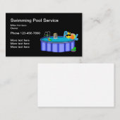 Carte De Visite Services de Piscine Simples (Devant / Derrière)