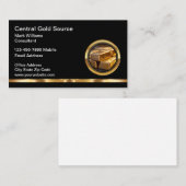 Carte De Visite Services de placement de l'or Classy (Devant / Derrière)