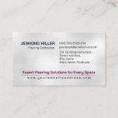 Carte De Visite Services de plancher professionnel - Installation (Dos)