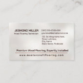 Carte De Visite Services de plancher professionnel - Installation  (Dos)