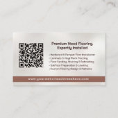 Carte De Visite Services de plancher professionnel - Installation  (Dos)
