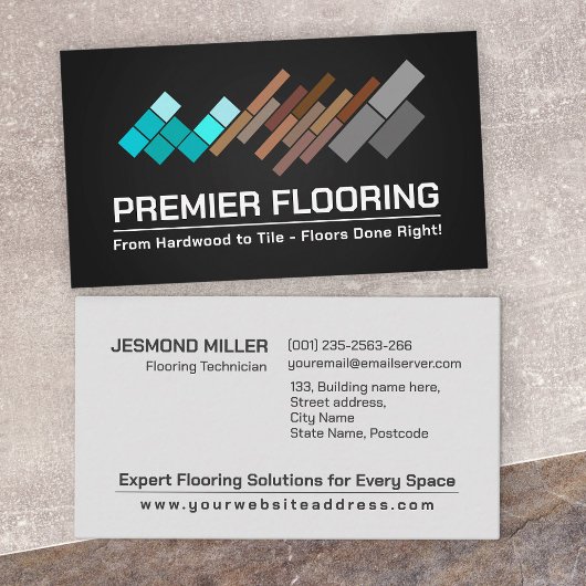 Carte De Visite Services de plancher professionnel - Installation
