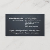 Carte De Visite Services de plancher professionnel - Installation (Dos)