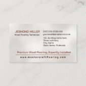 Carte De Visite Services de plancher professionnel - Installation  (Dos)