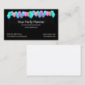 Carte De Visite Services de planification de fête cool (Devant / Derrière)