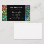 Carte De Visite Services de planification de fête Glitzy (Devant / Derrière)