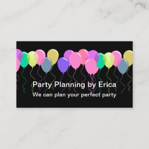 Carte De Visite Services de planification de fête thème ballons
