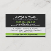 Carte De Visite Services de plastification (Dos)