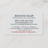 Carte De Visite Services de plastification (Dos)