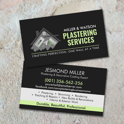 Carte De Visite Services de plâtrage 