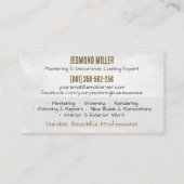 Carte De Visite Services de plâtrage  (Dos)