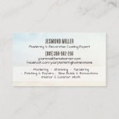Carte De Visite Services de plâtrage Plafonds professionnels (Dos)