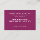 Carte De Visite Services de plomberie (Dos)