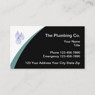 Carte De Visite Services de plomberie Design Moderne