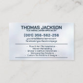 Carte De Visite Services de plomberie et de carrelage (Dos)