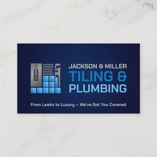 Carte De Visite Services de plomberie et de carrelage (Devant)