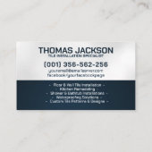 Carte De Visite Services de plomberie et de carrelage (Dos)