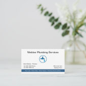 Carte De Visite Services de plomberie Logo moderne Modèle (Debout devant)