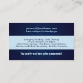 Carte De Visite Services de plomberie professionnels (Dos)