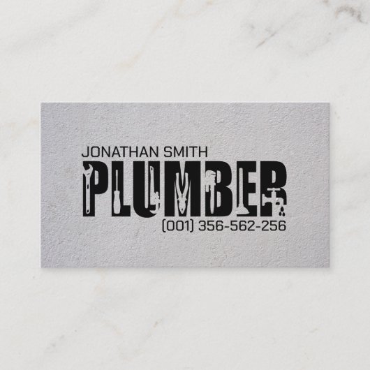 Carte De Visite Services de plomberie professionnels (Devant)