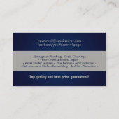 Carte De Visite Services de plomberie professionnels (Dos)