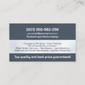Carte De Visite Services de plomberie professionnels (Dos)