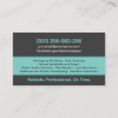 Carte De Visite Services de plomberie professionnels (Dos)