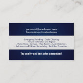 Carte De Visite Services de plomberie professionnels (Dos)