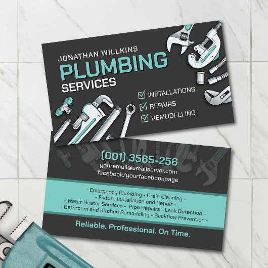 Carte De Visite Services de plomberie professionnels