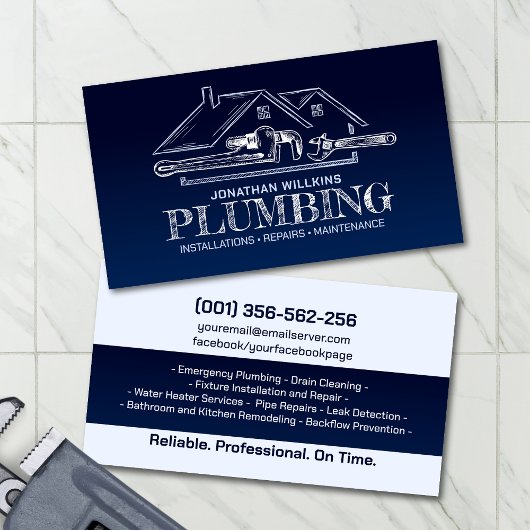Carte De Visite Services de plomberie professionnels