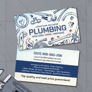 Carte De Visite Services de plomberie professionnels