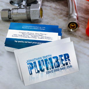 Carte De Visite Services de plomberie professionnels