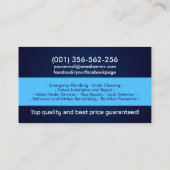 Carte De Visite Services de plomberie professionnels (Dos)