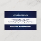 Carte De Visite Services de plomberie professionnels (Dos)