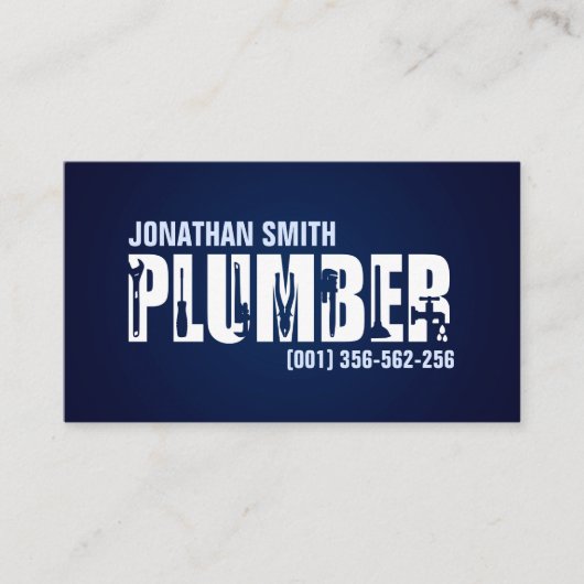 Carte De Visite Services de plomberie professionnels (Devant)