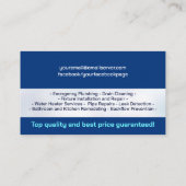 Carte De Visite Services de plomberie professionnels (Dos)