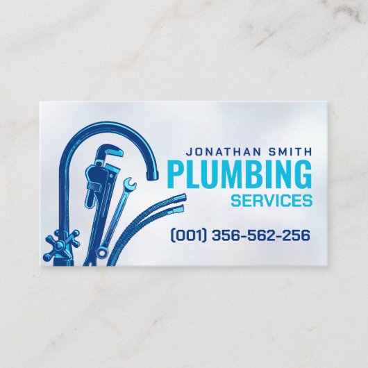 Carte De Visite Services de plomberie professionnels (Devant)
